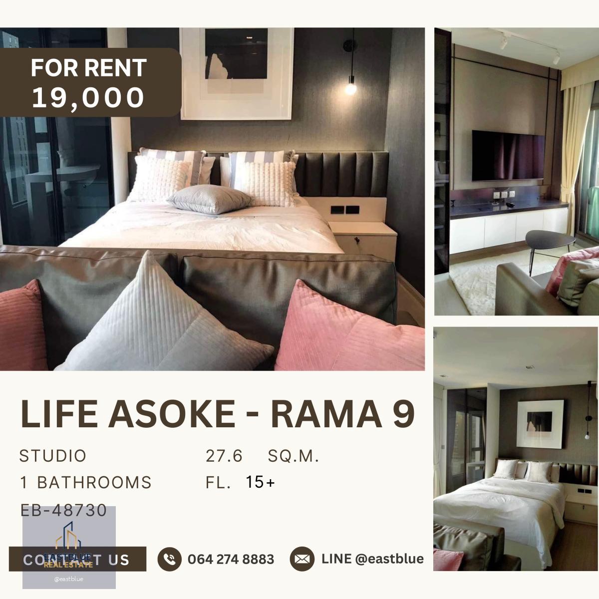 Life Asoke - Rama 9, Studio bed, 19000 per month