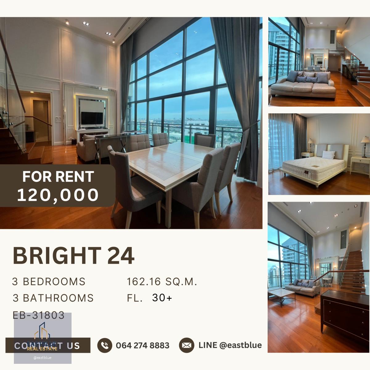 Bright 24, 3 bed, 120000 per month