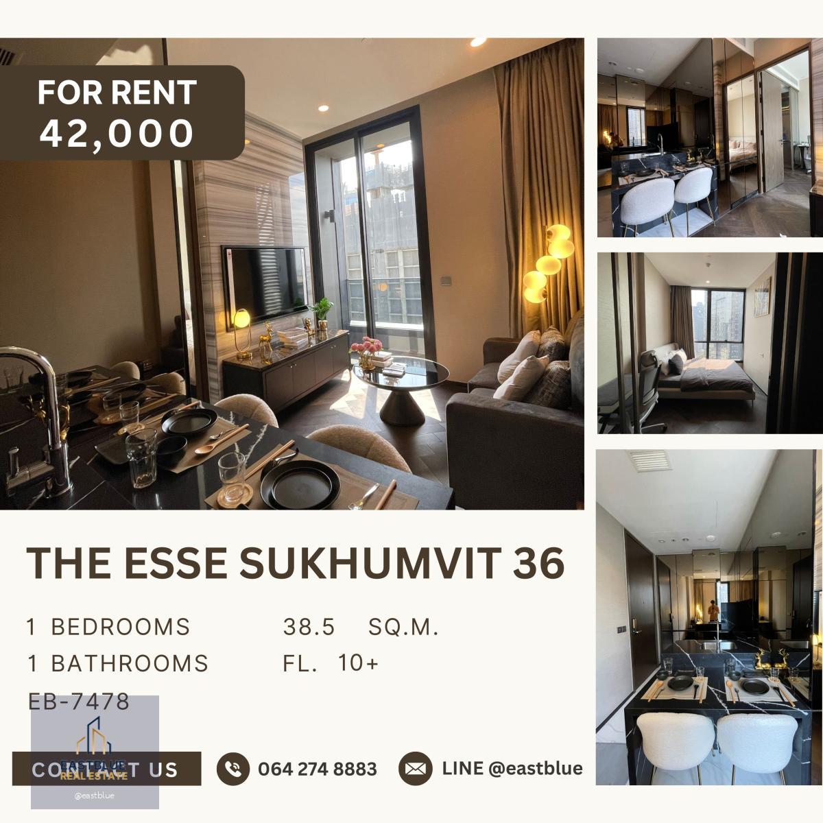 The Esse Sukhumvit 36, 1 bed, 42000 per month