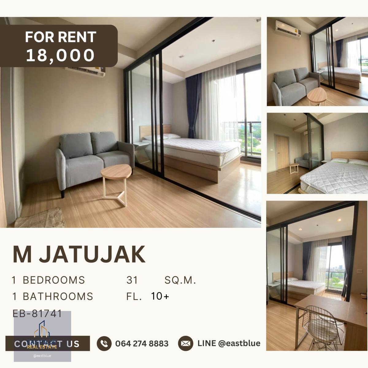 M Jatujak, 1 bed, 18000 per month