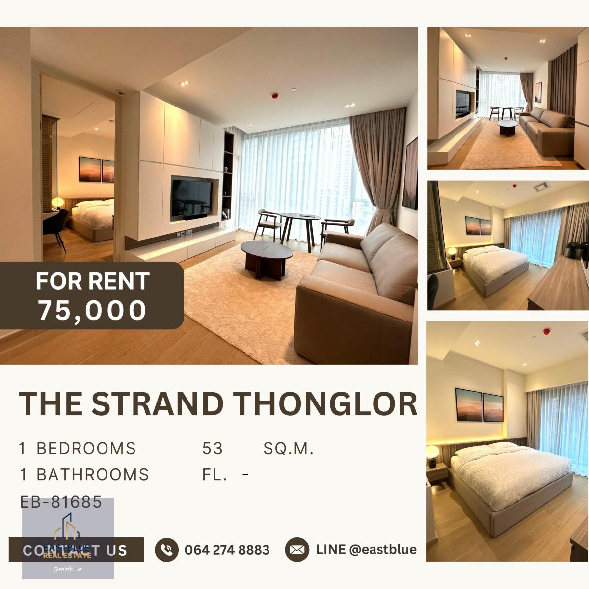 The Strand Thonglor, 1 bed, 75000 per month