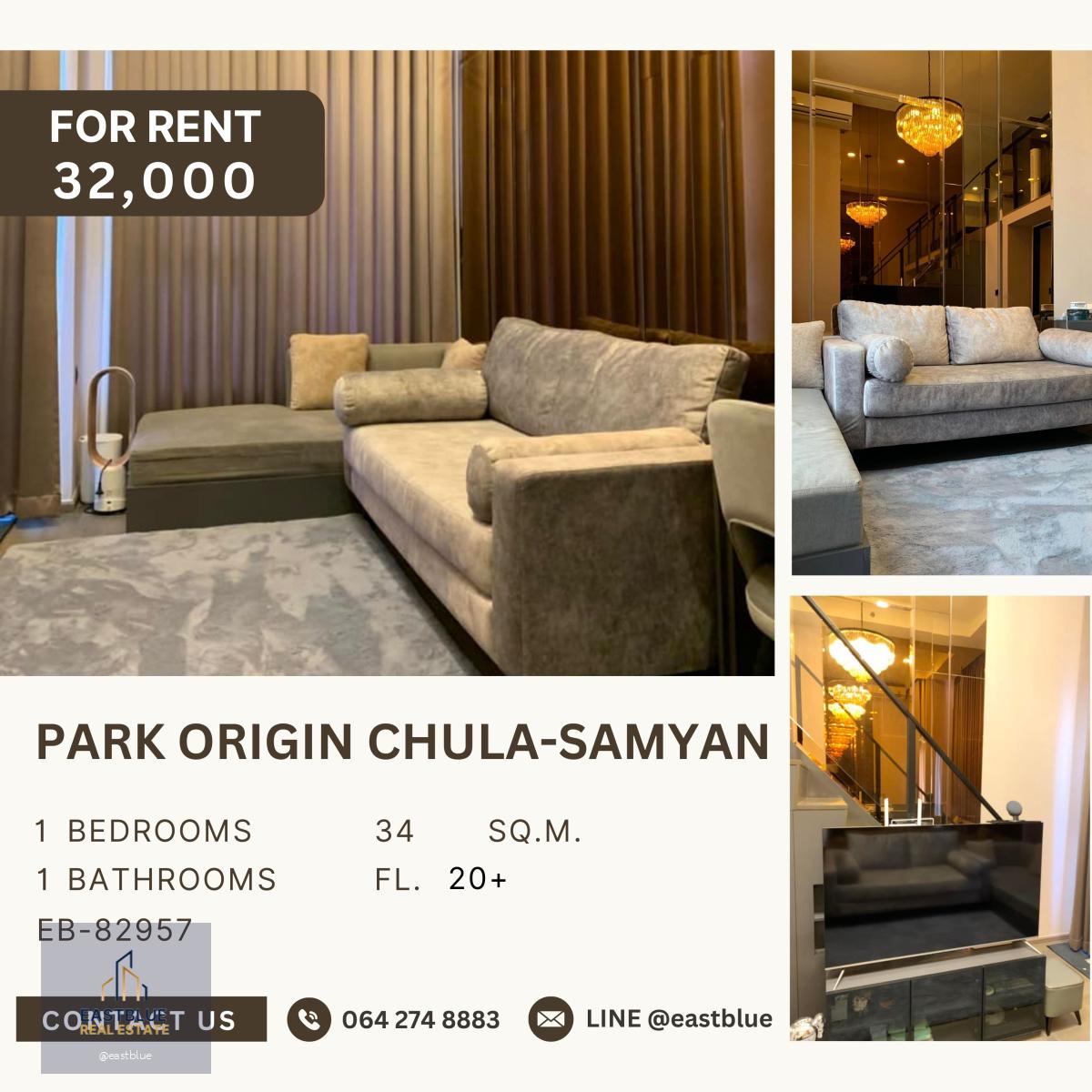 Park Origin Chula-Samyan, 1 bed, 32000 per month