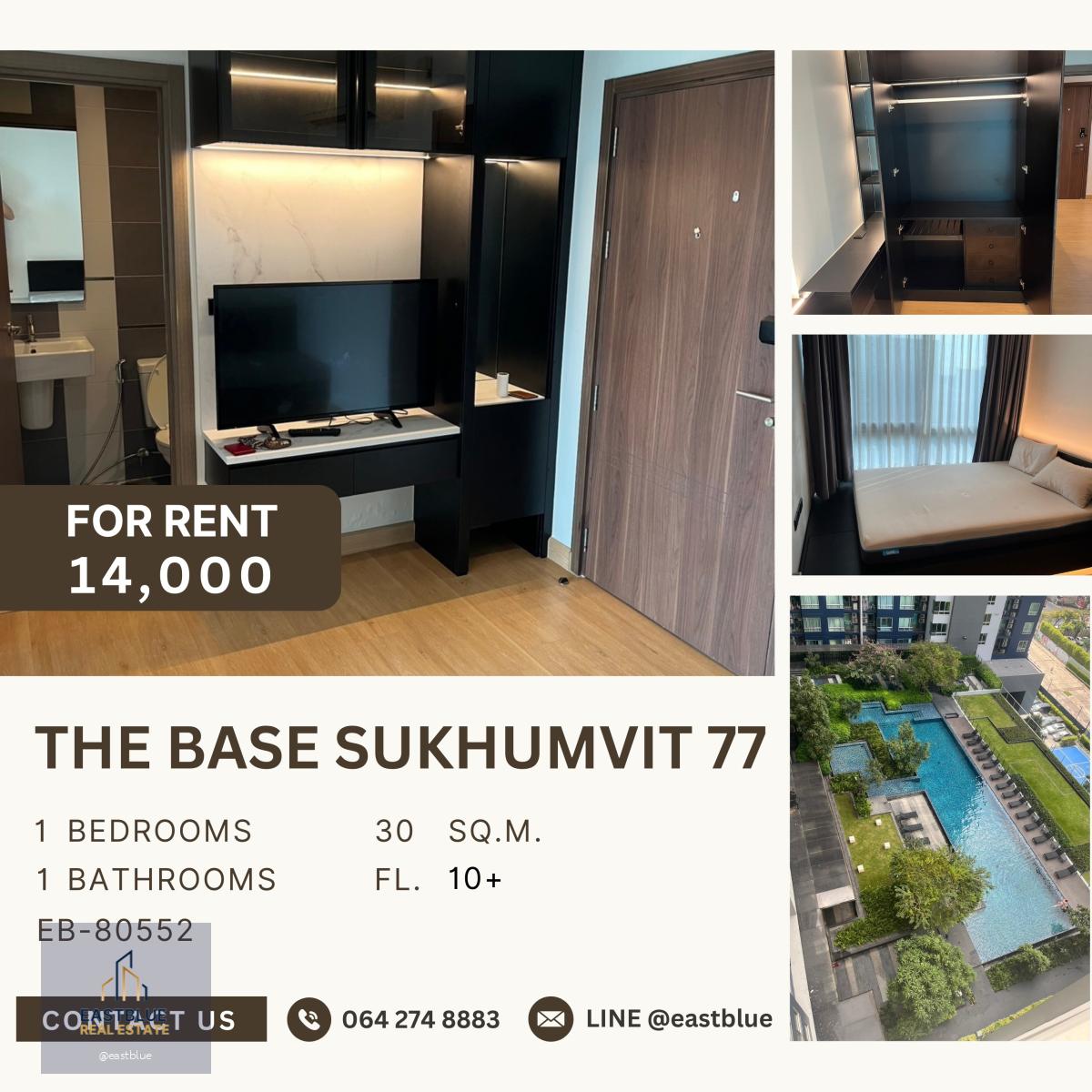 The Base Sukhumvit 77, 1 bed, 14000 per month