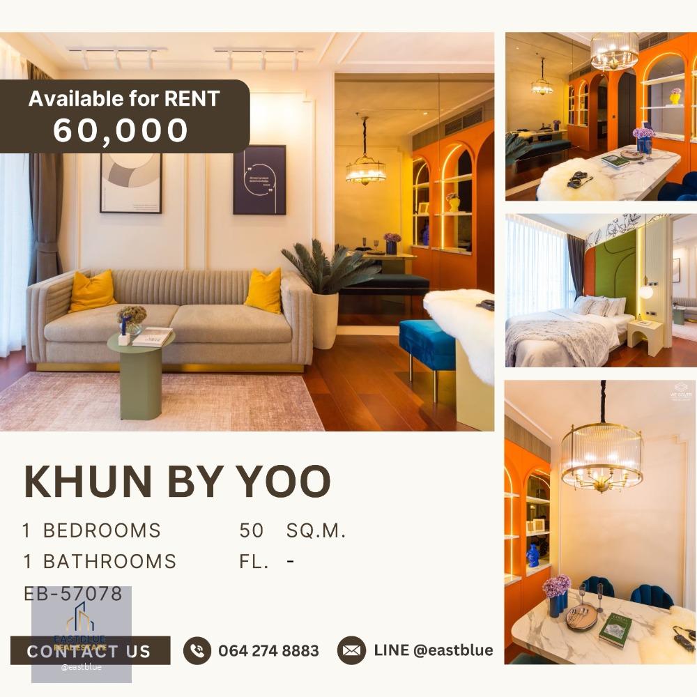 Khun by Yoo 1 Bed 1 Baht 60k per month