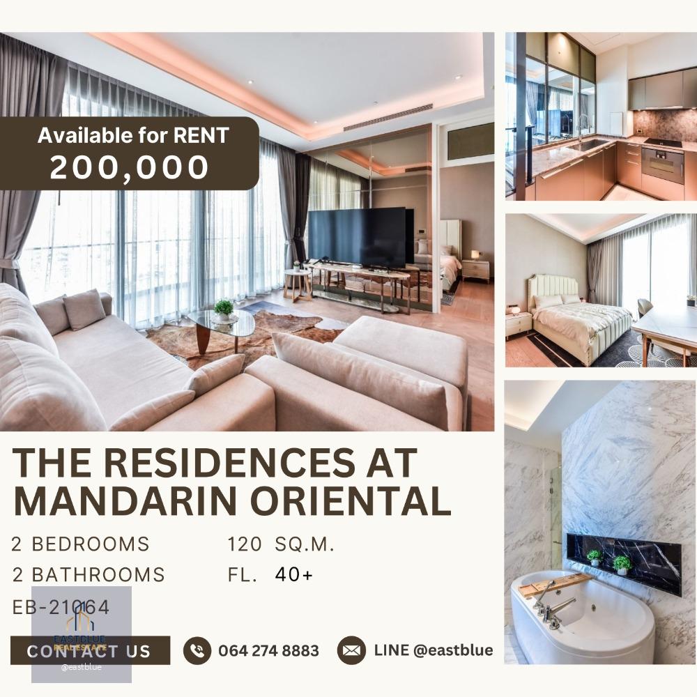 The Residences At Mandarin Oriental Bangkok, River view 200k per month