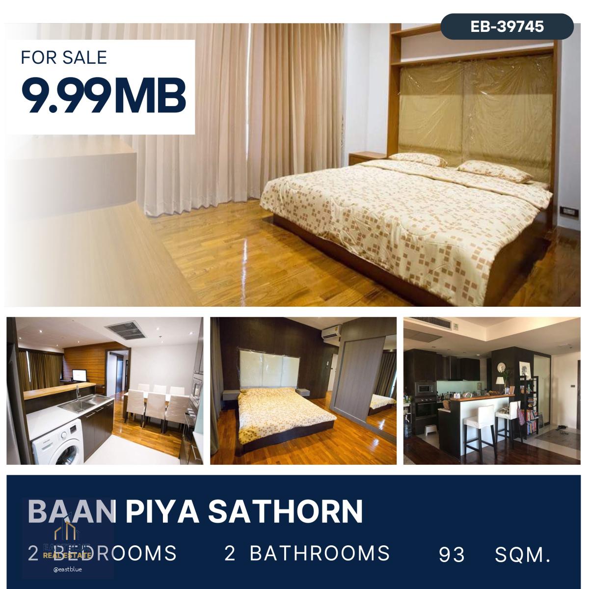 Baan Piya Sathorn 2 ห้องนอน พร้อมอยู่ ตกแต่งครบ 9.99 MB.