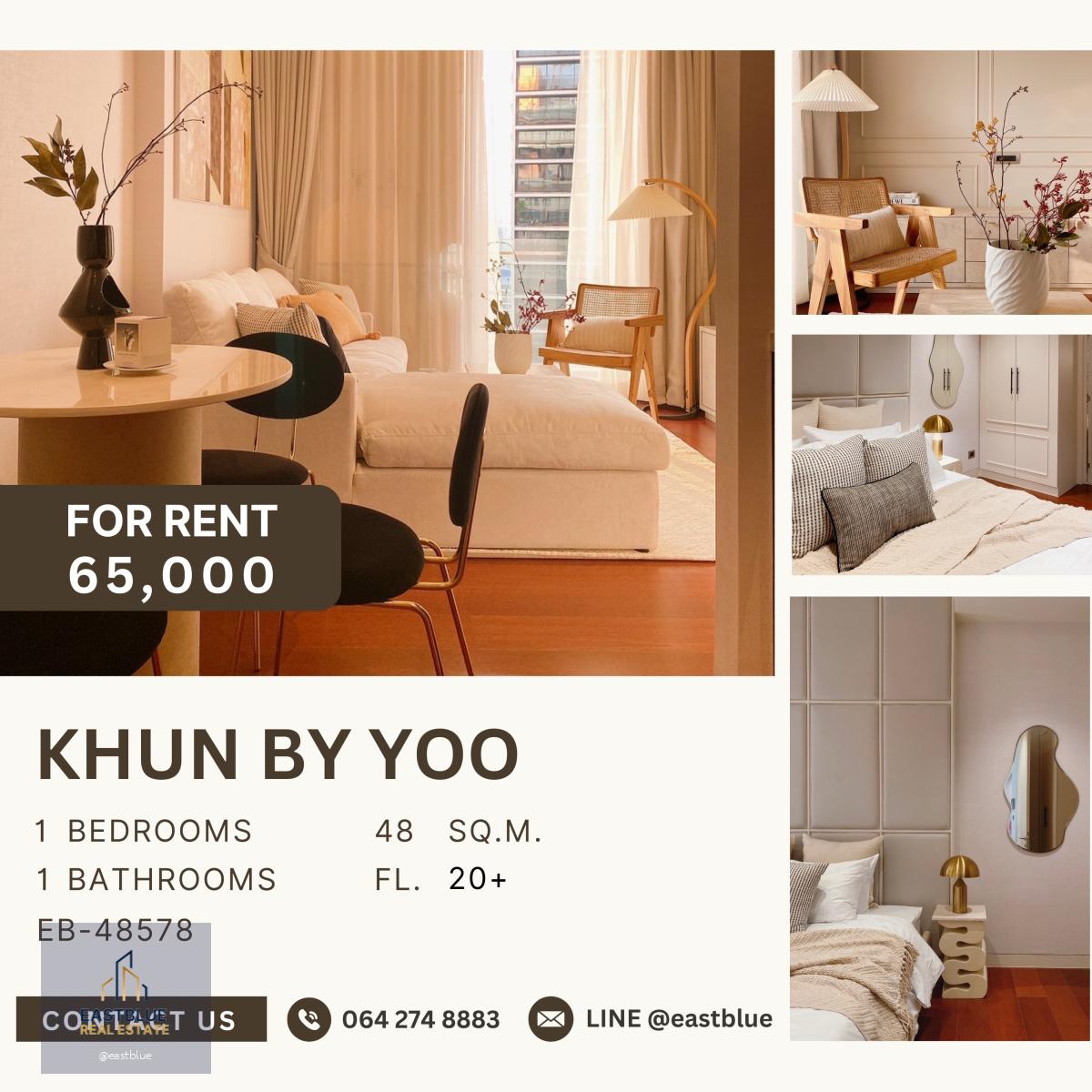 Khun by Yoo, 1 bed, 65000 per month