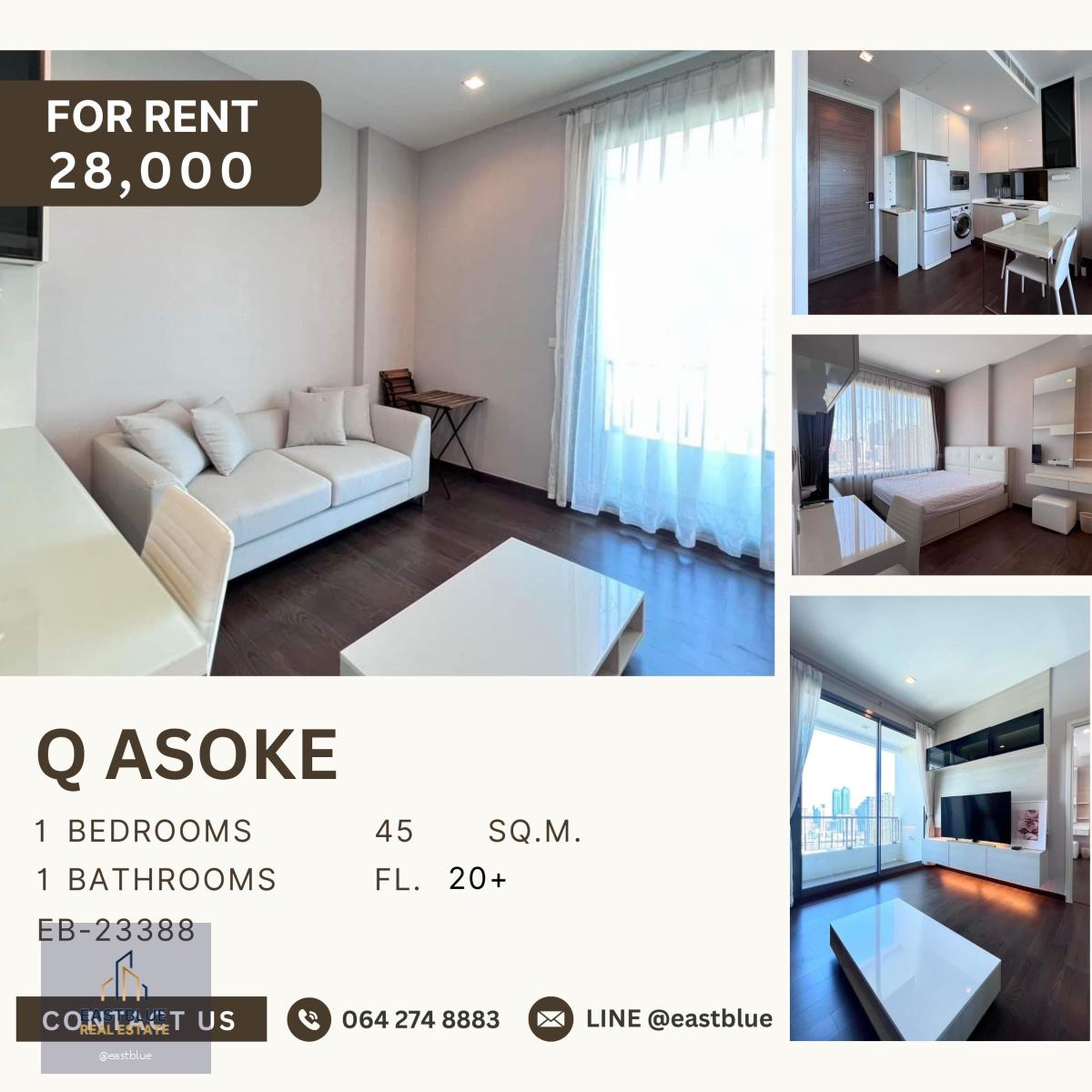 Q Asoke, 1 bed, 28000 per month