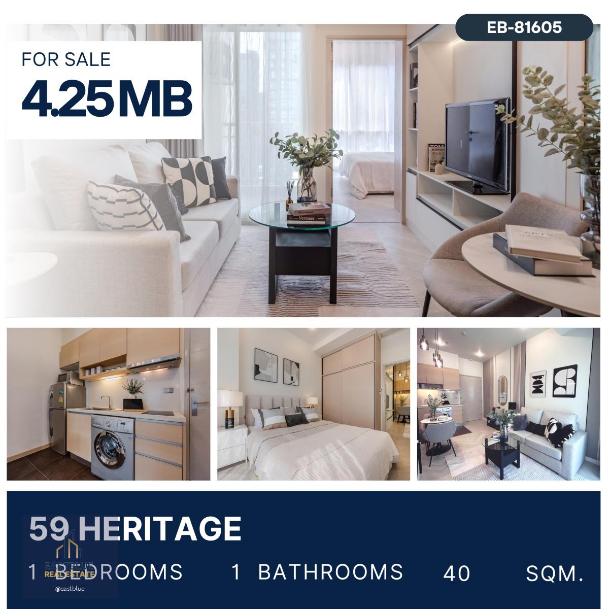 59 Heritage รีโนเวทใหม่ พร้อมอยู่ ราคาดีมาก ห้องสวย ราคาดีมาก ใจกลางทองหล่อ เอกมัย 4.25 MB.