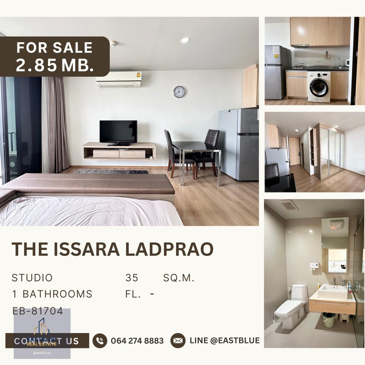 The Issara Ladprao ห้องสภาพดีมาก ราคาดี ห้องทิศใต้ ลมดี อยู่สบาย 2.85 ล้านบาท