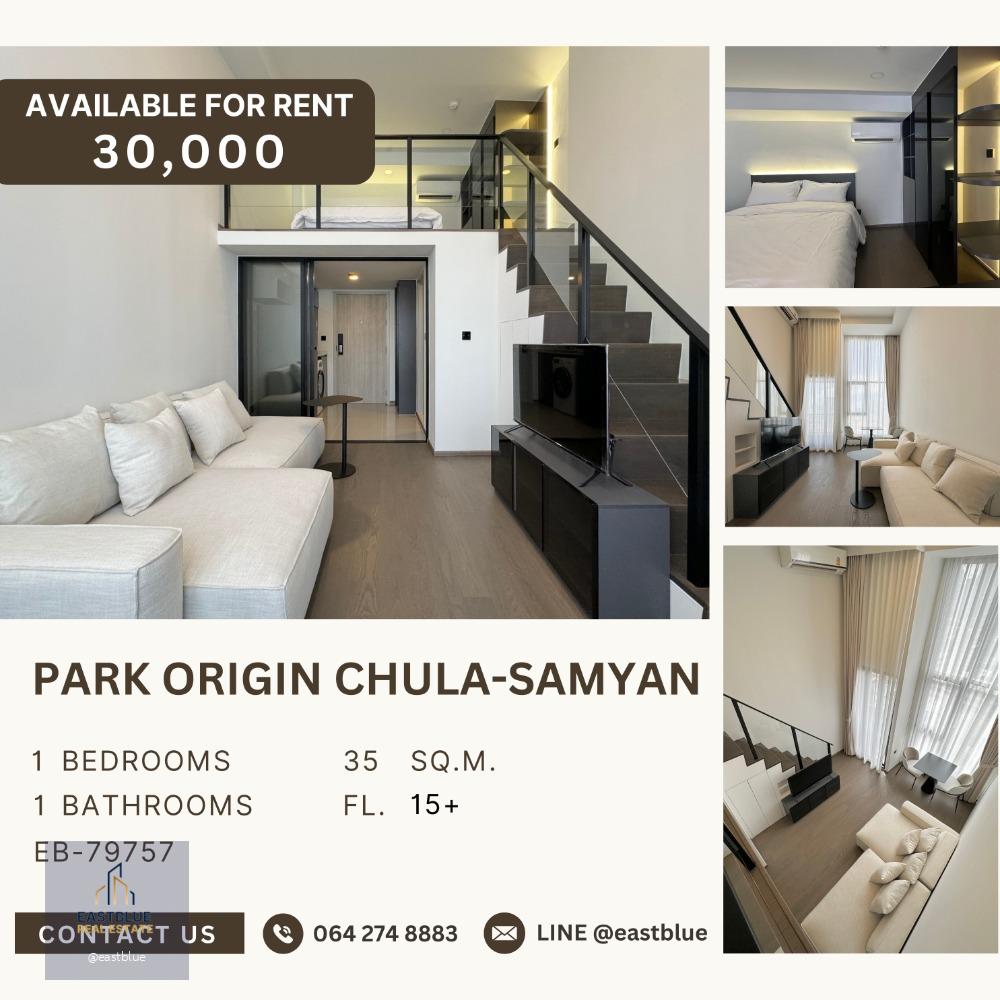 Park Origin Chula-Samyan Duplex 1 Bed for rent 30,000 per month