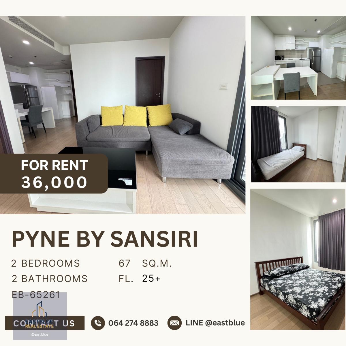 Pyne By Sansiri, 2 bed, 36000 per month