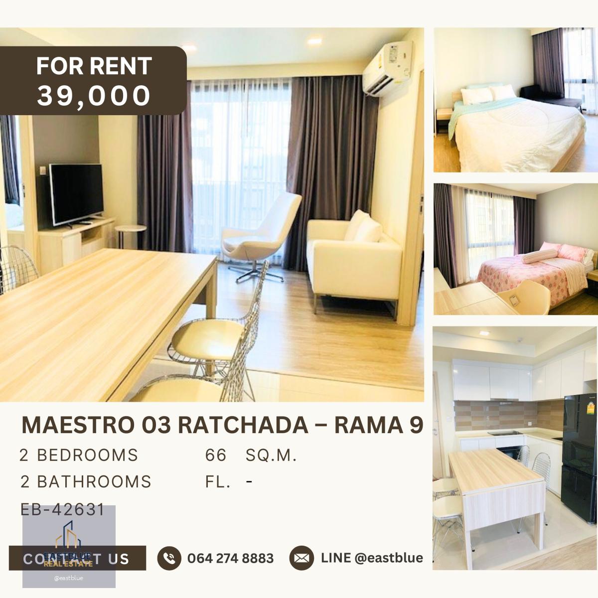 Maestro 03 Ratchada – Rama 9, 2 bed, 39000 per month