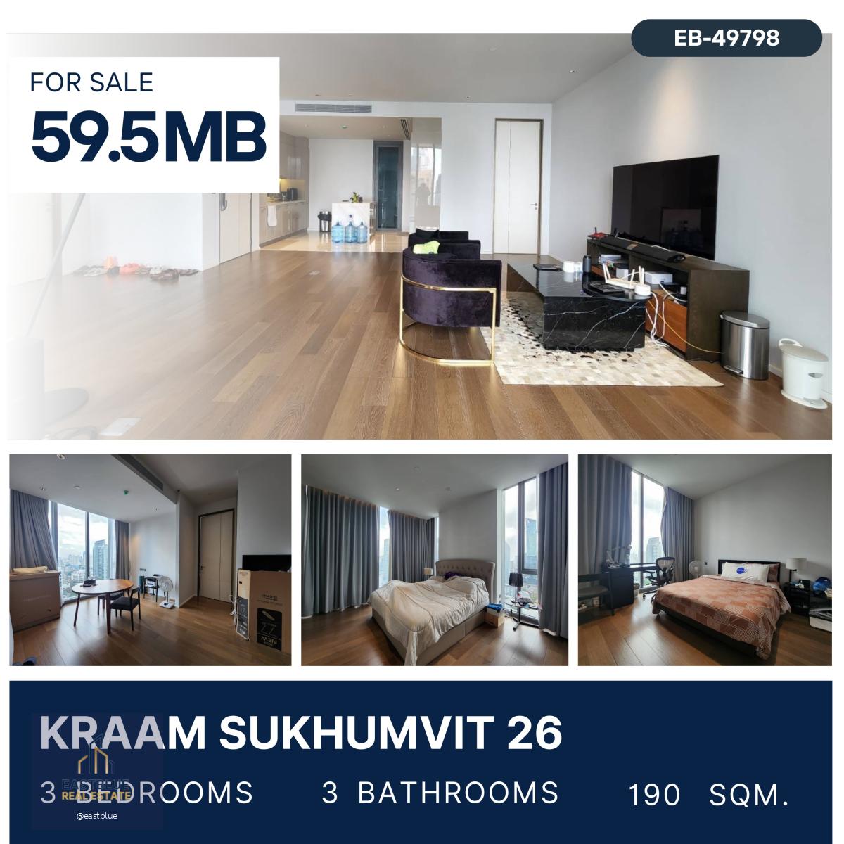 KRAAM Sukhumvit 26 3 Bed ห้องใหญ่ 190 sqm