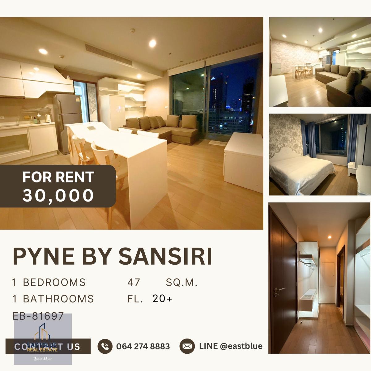 Pyne By Sansiri, 1 bed, 30000 per month