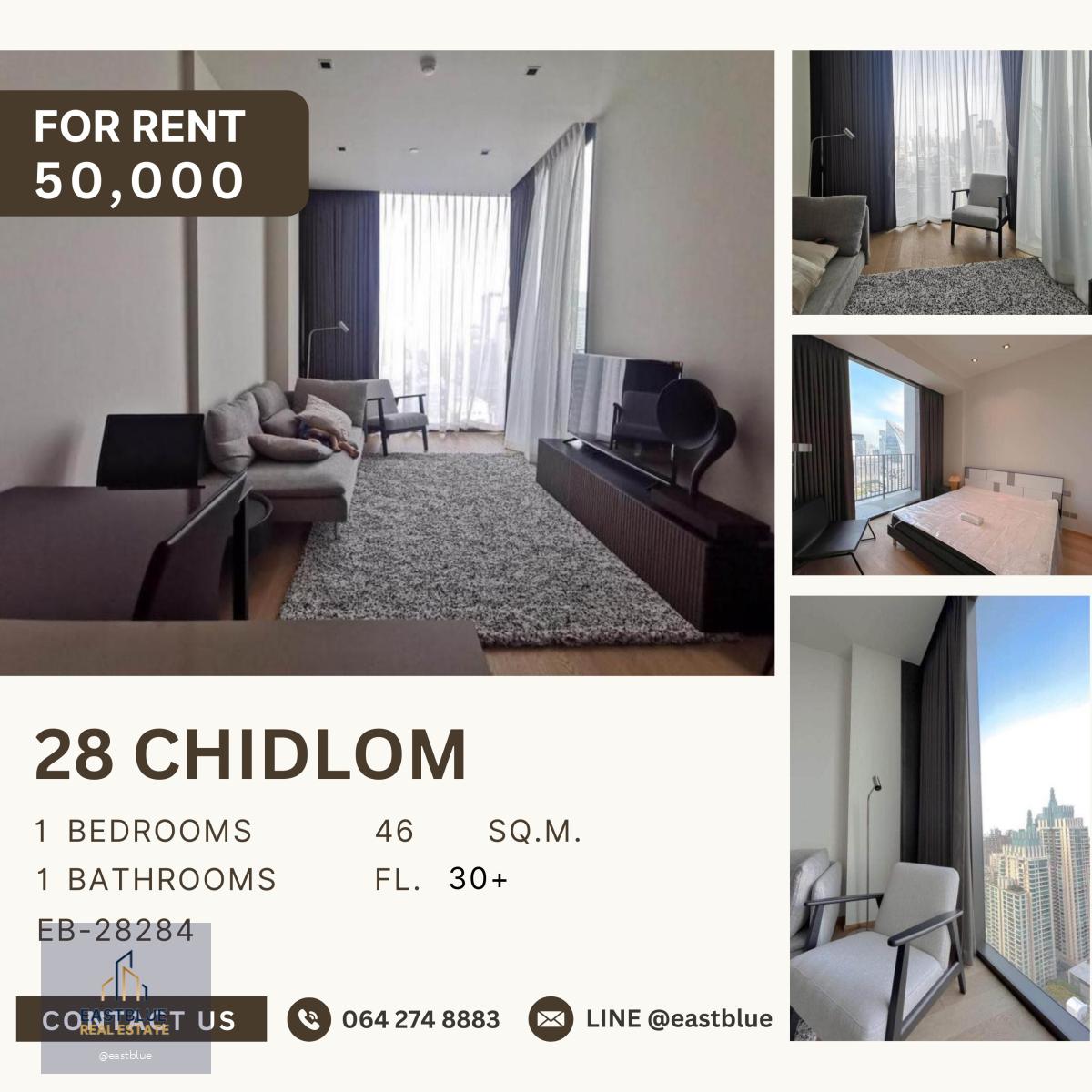 28 Chidlom, 1 bed, 50000 per month