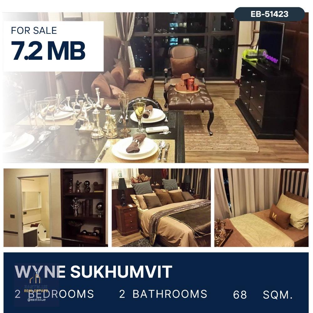 Wyne Sukhumvit 2 Bedroom High Fl. Sell with tenant 7.2 MB.