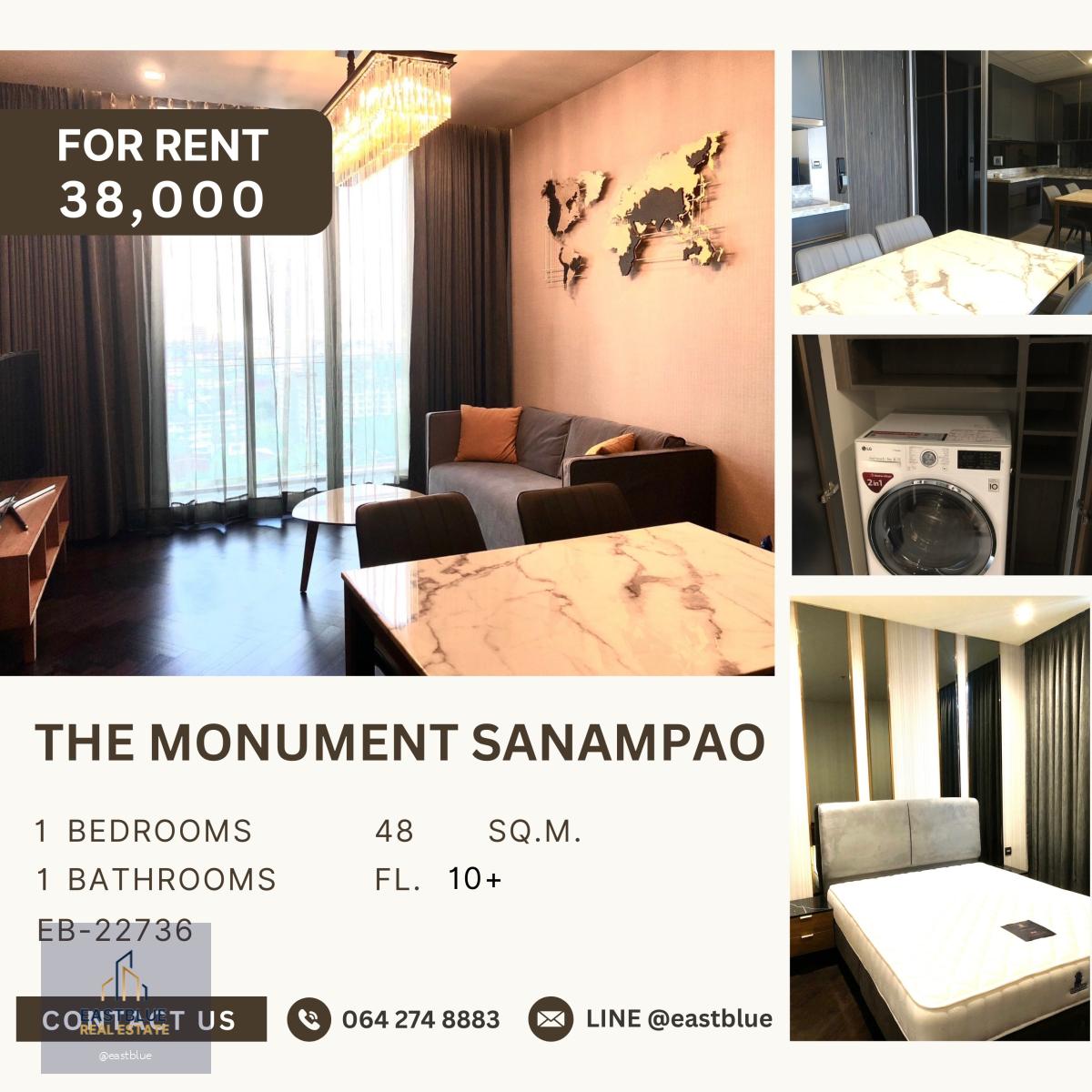 The Monument Sanampao, 1 bed, 38000 per month