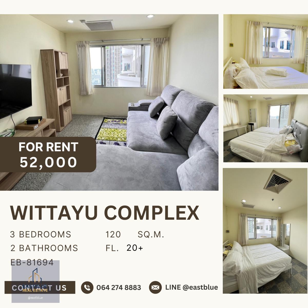 Wittayu Complex, 3 bed, 52000 per month