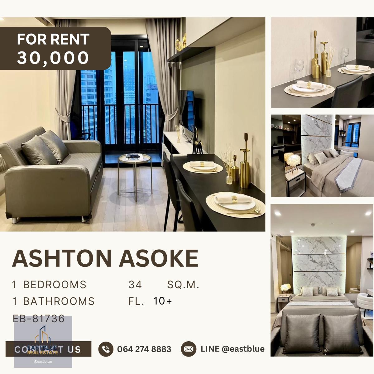 Ashton Asoke, 1 bed, 30000 per month