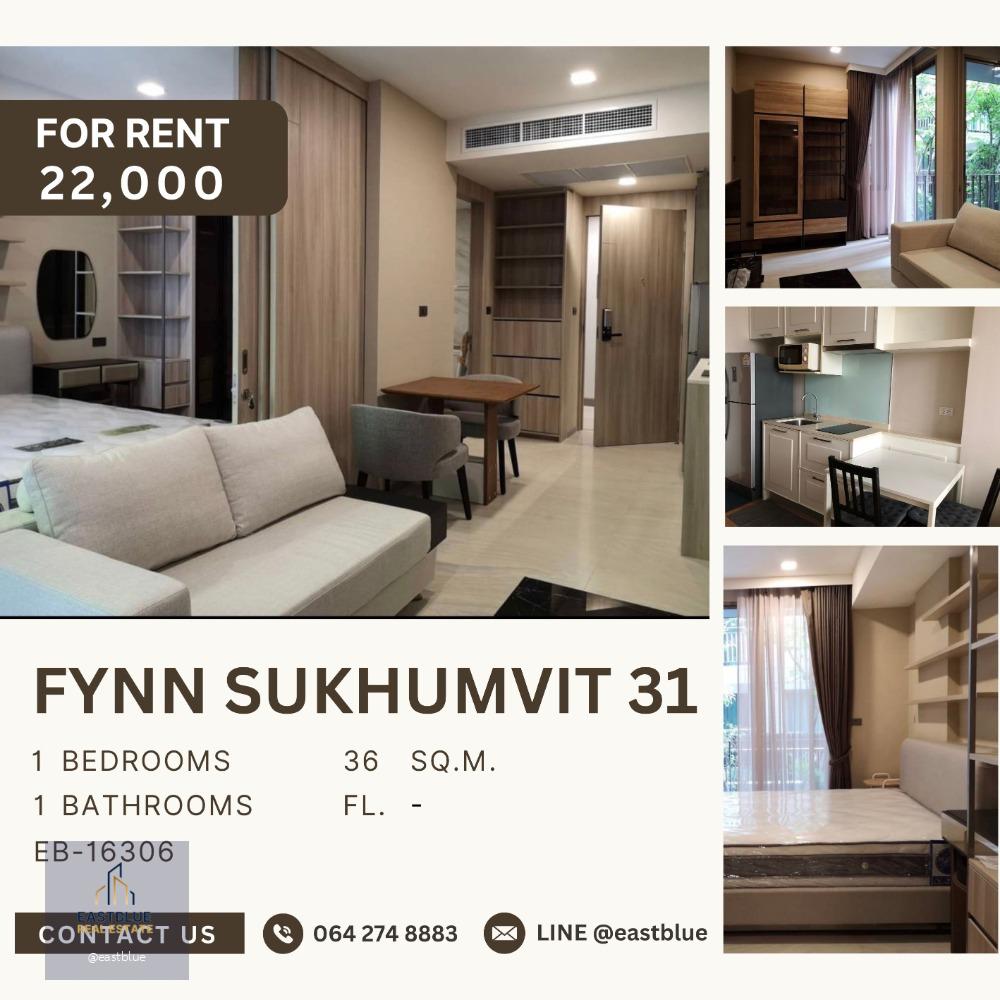 Best Deal! 1-Bedroom FYNN Sukhumvit 31 22,000 THB per month