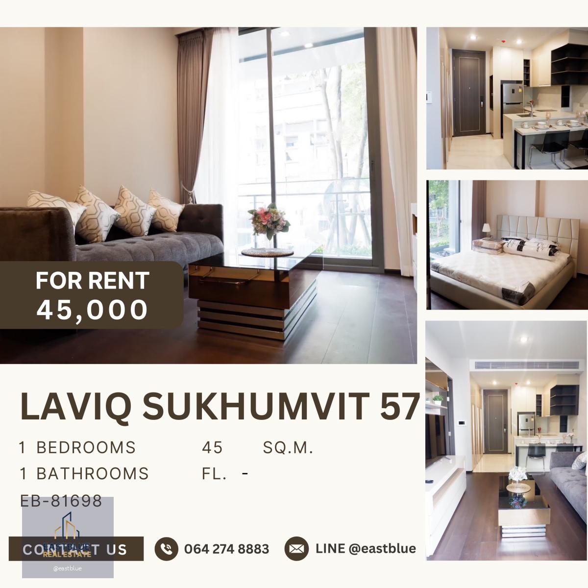 LAVIQ Sukhumvit 57, 1 bed, 45000 per month