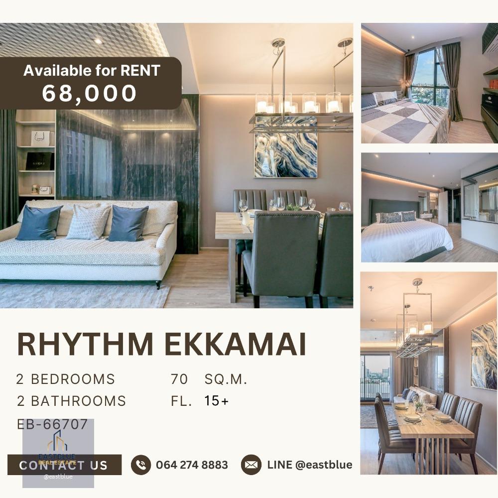 RHYTHM Ekkamai 2 Bed 2 Baht 68k per month