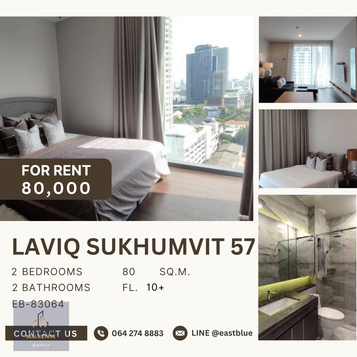 LAVIQ Sukhumvit 57, 2 bed, 80000 per month