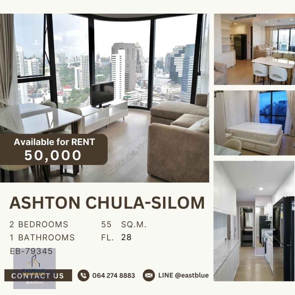 Ashton Chula-Silom 2 Bedroom for rent 50k 064-274-8883