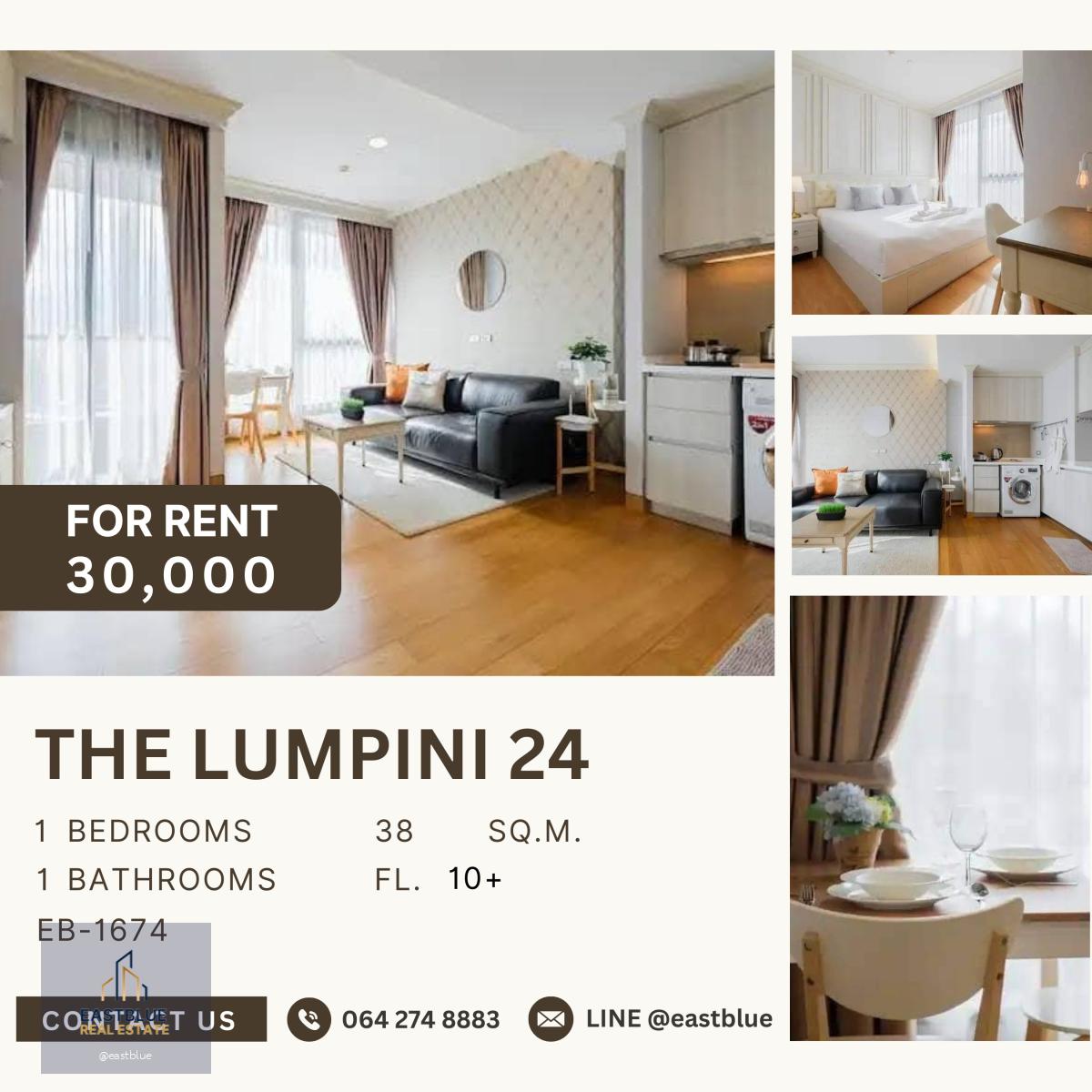 The Lumpini 24, 1 bed, 30000 per month