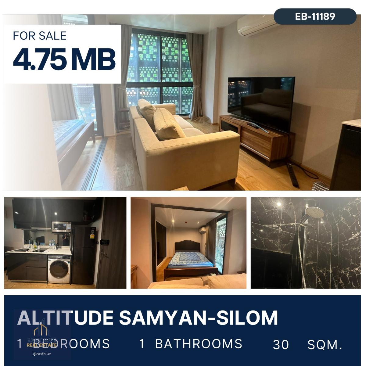 Altitude Samyan-Silom 1 Bedroom Fully Furnished 4.75 MB.