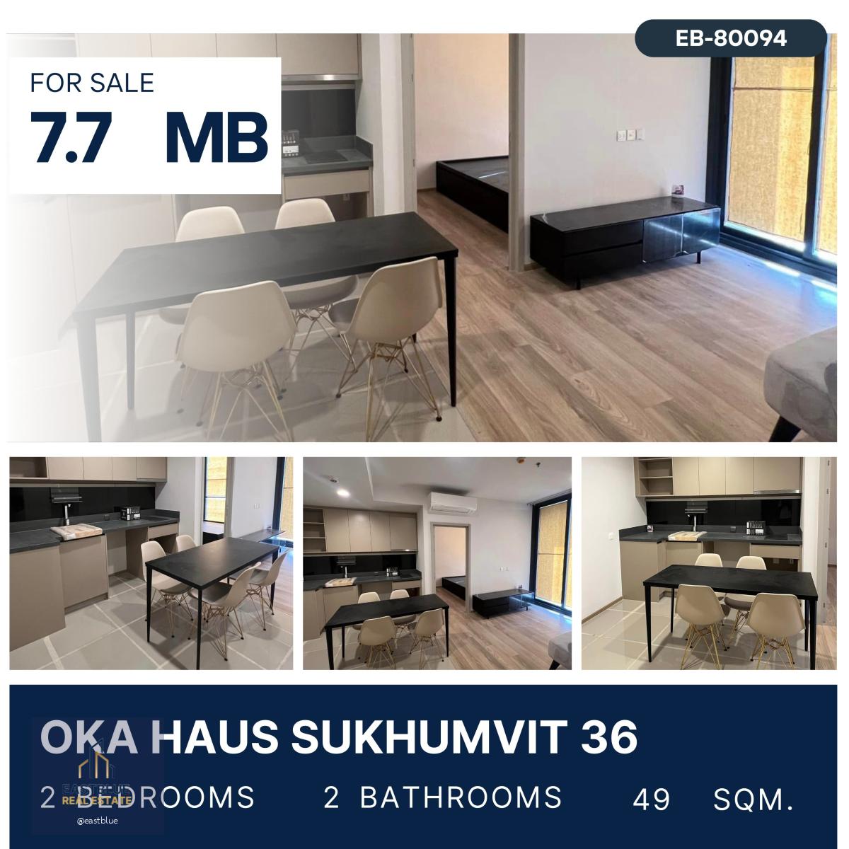 Oka haus 2 Bedroom rare unit, brand new on a high floor 7.7 MB.