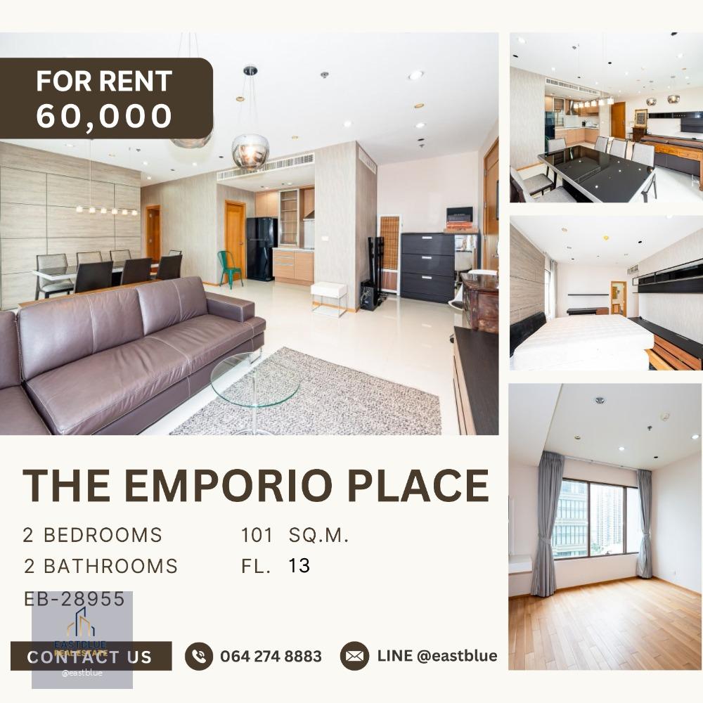 (RENT&SALE) The Emporio Place 2 Bedroom 100 sqm + Fully Furnished 60,000/month