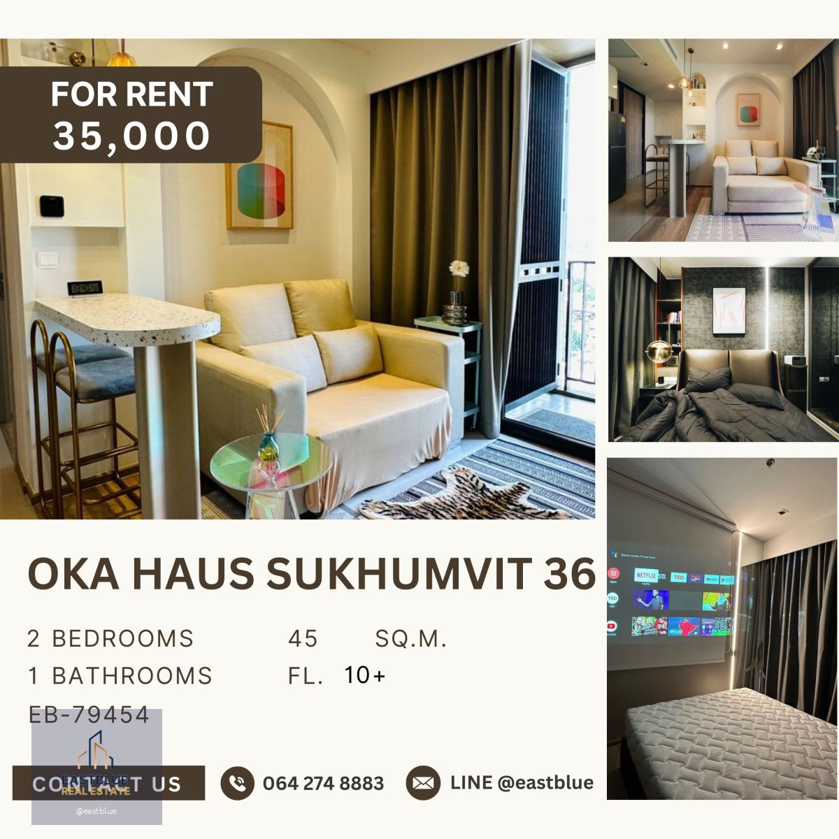 Oka Haus Sukhumvit 36, 2 bed, 35000 per month