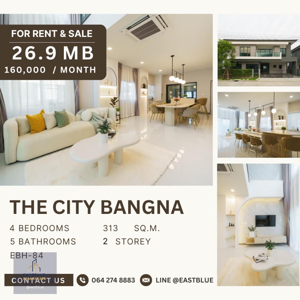 For Rent & SALE - The City Bangna fully furnished only 26.9 mb 064-274-8883