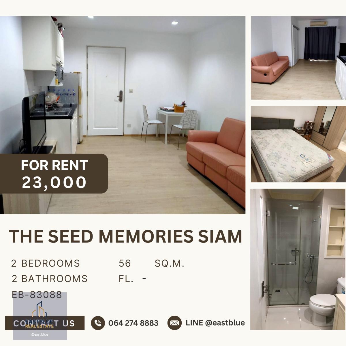 The Seed Memories Siam, 2 bed, 23000 per month