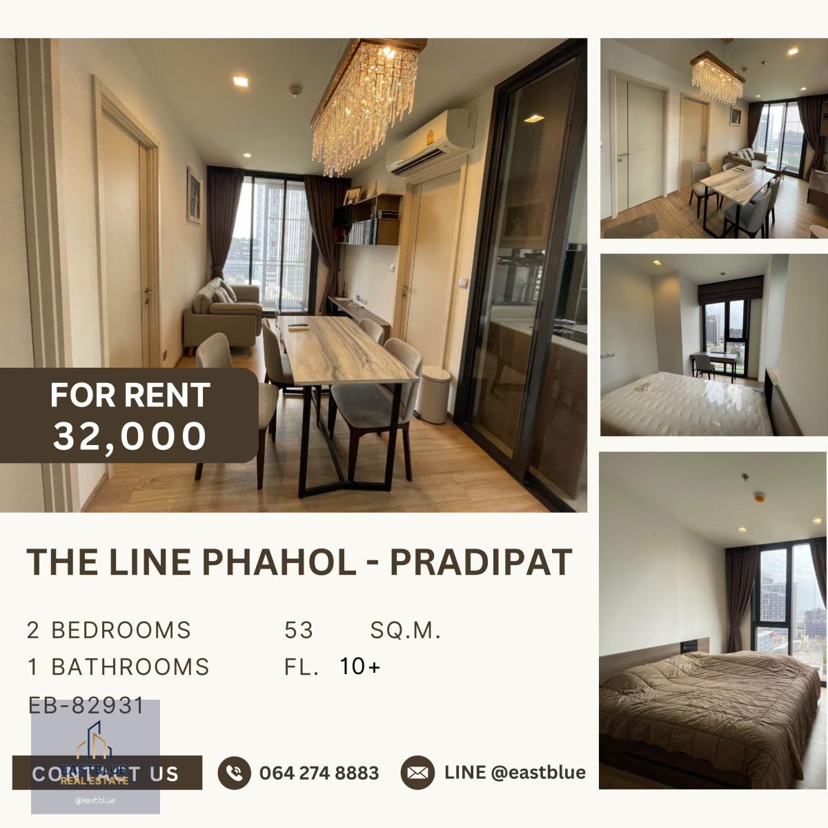 THE LINE Phahol - Pradipat, 2 bed, 32000 per month