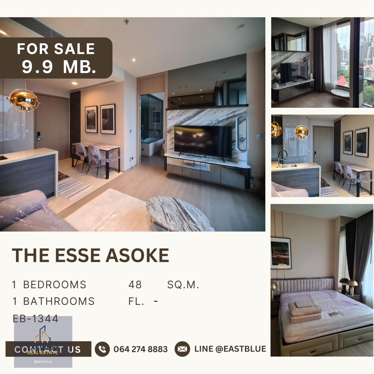 The Esse Asoke Luxury Condo ใจกลางอโศก วิวสวนวัฒนา ห้องแต่งสวย พร้อมอยู่ ราคาดีสุดในตึก