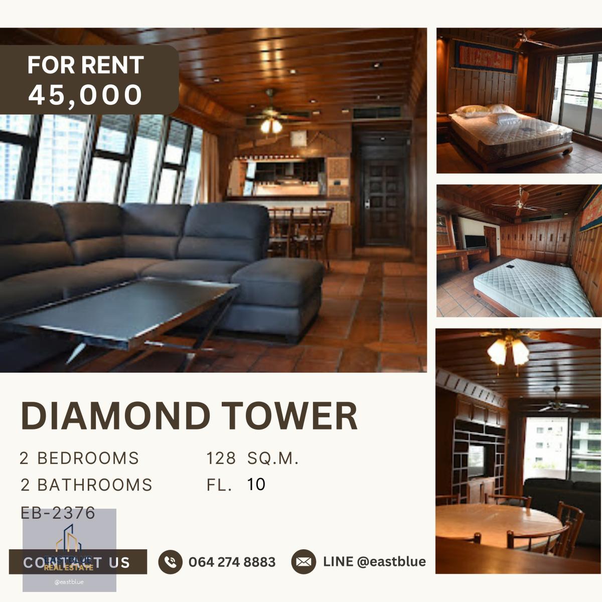 Diamond Tower, 2 bed, 45000 per month