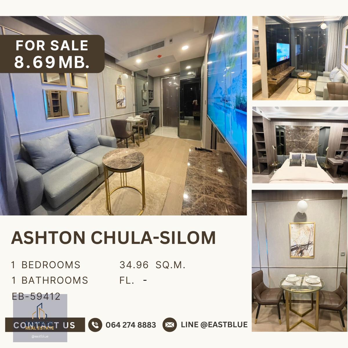 พลาดไม่ได้ Zone VIP Penthouse Ashton Chula ราคาพิเศษสุด ๆ ห้องหายาก วิวสวย ใกล้จุฬา-สามย่าน 8.69 ล้านบาท