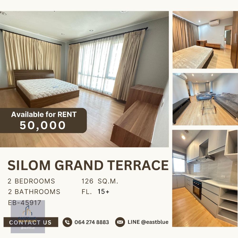 Silom Grand Terrace 2 Beds 2 Baths for rent 50k