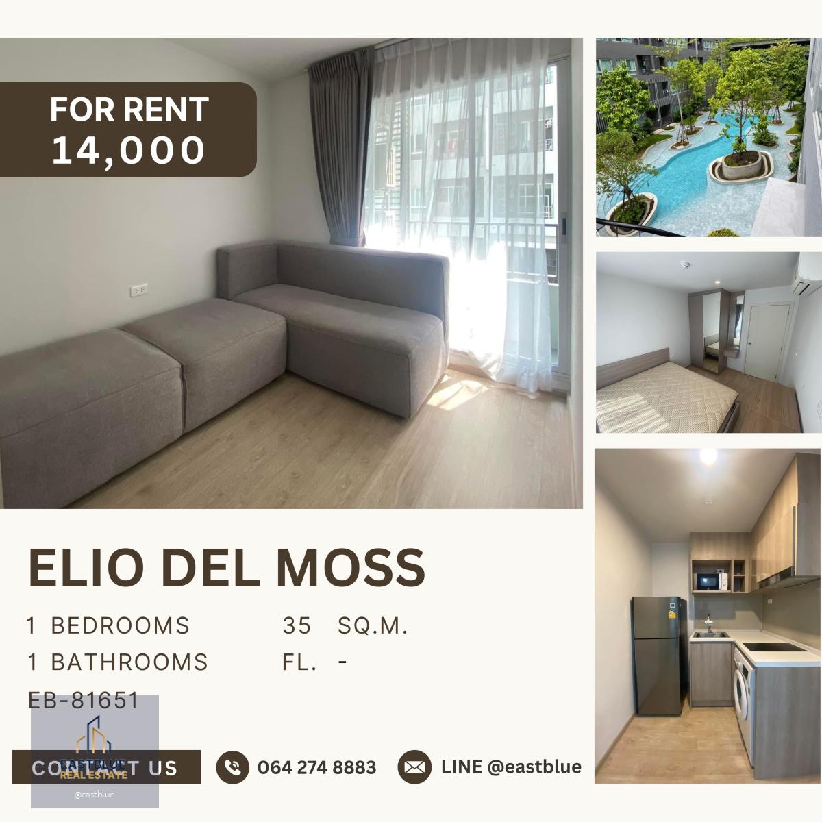 Elio Del Moss, 1 bed, 14000 per month