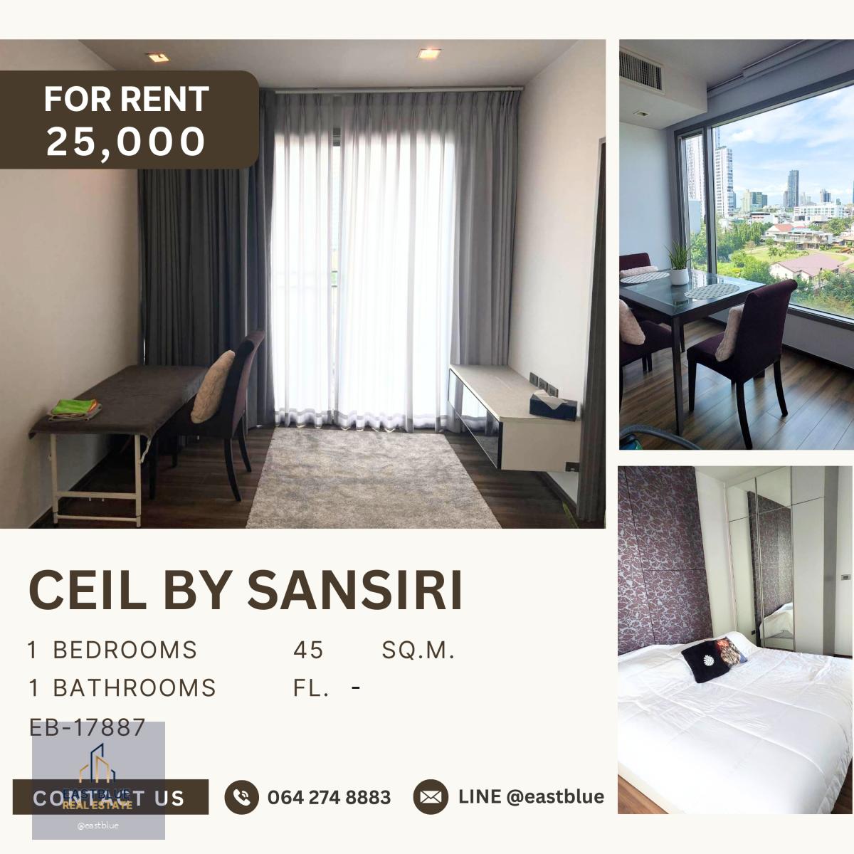 Ceil by Sansiri, 1 bed, 25000 per month