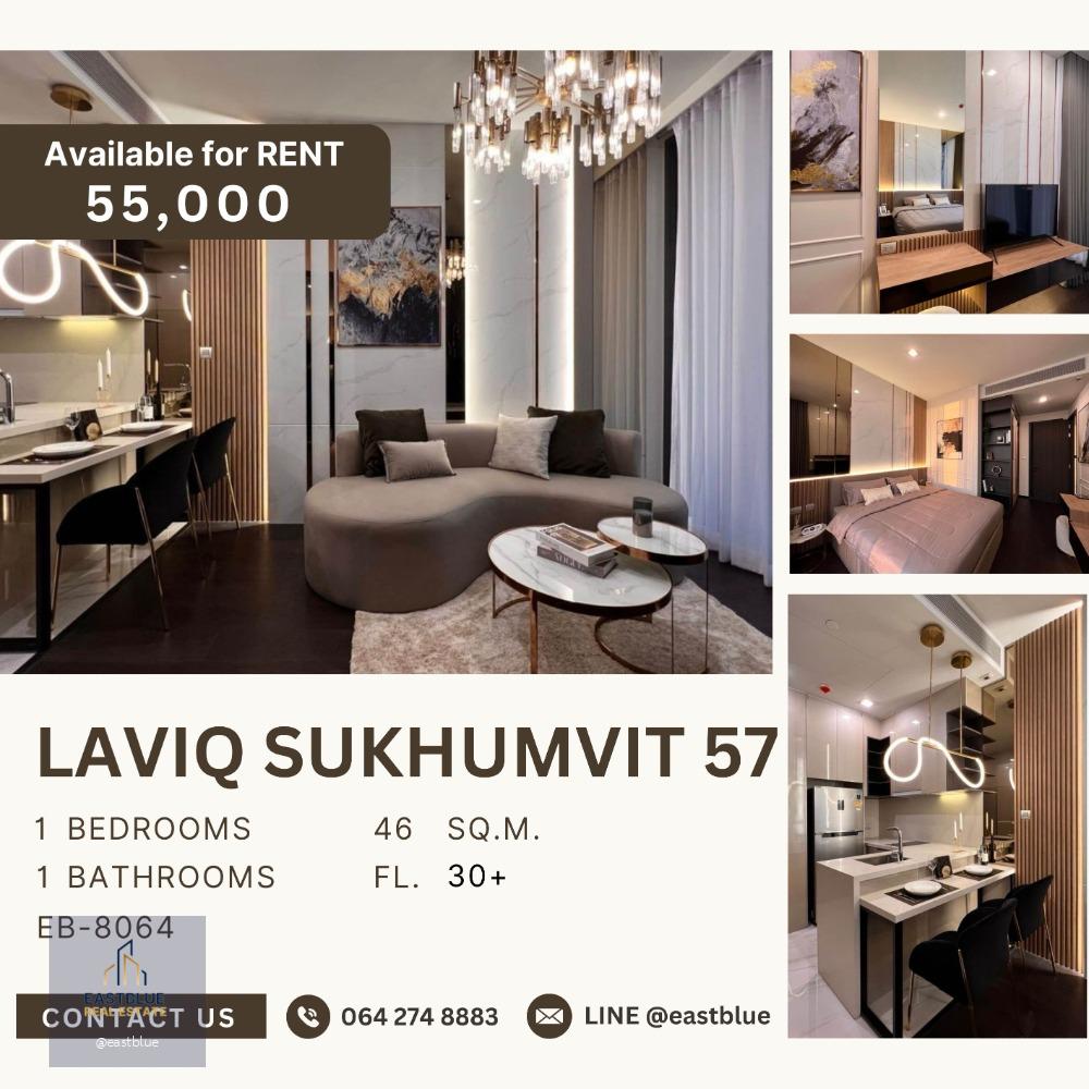 LAVIQ Sukhumvit 57 1 Bed 1 Bath for rent 55k