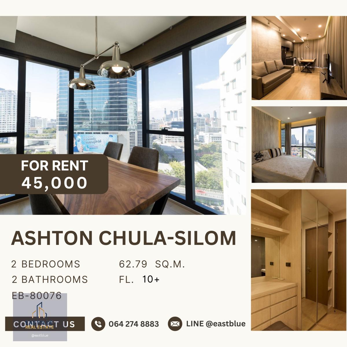 Ashton Chula-Silom, 2 bed, 45000 per month