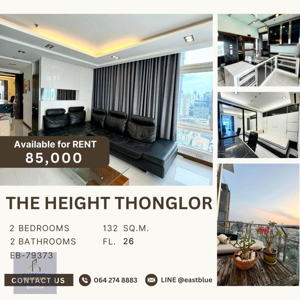 The Height Thonglor Penthouse 2 Beds for rent 85k per month