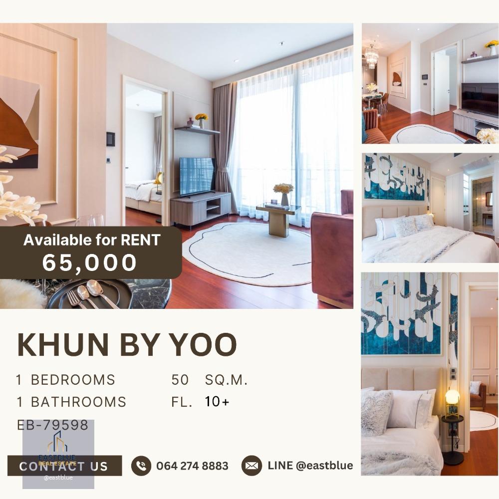 Khun by Yoo 1 Bed 1 Baht  65k per month