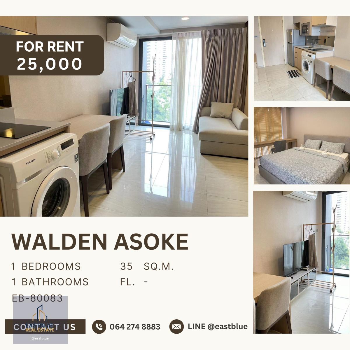 Walden Asoke, 1 bed, 25000 per month