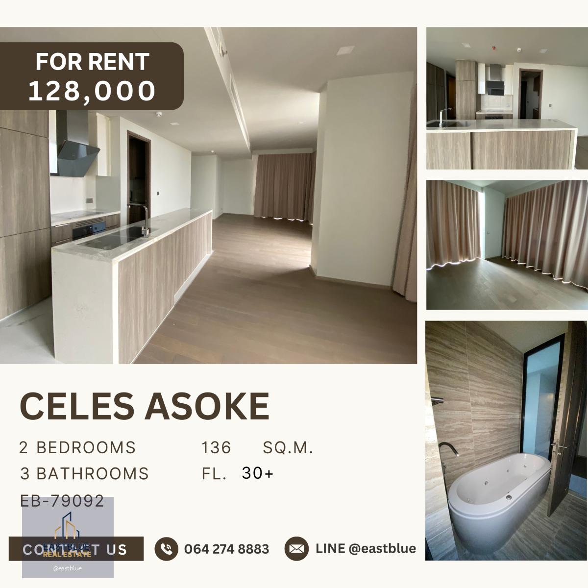 Celes Asoke, 2 bed, 128000 per month