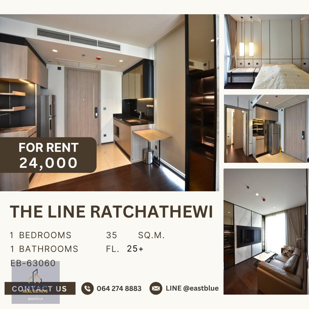 The Line Ratchathewi, 1 bed, 24000 per month